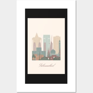 Islamabad, Pakistan, map skyline - 02 style Posters and Art